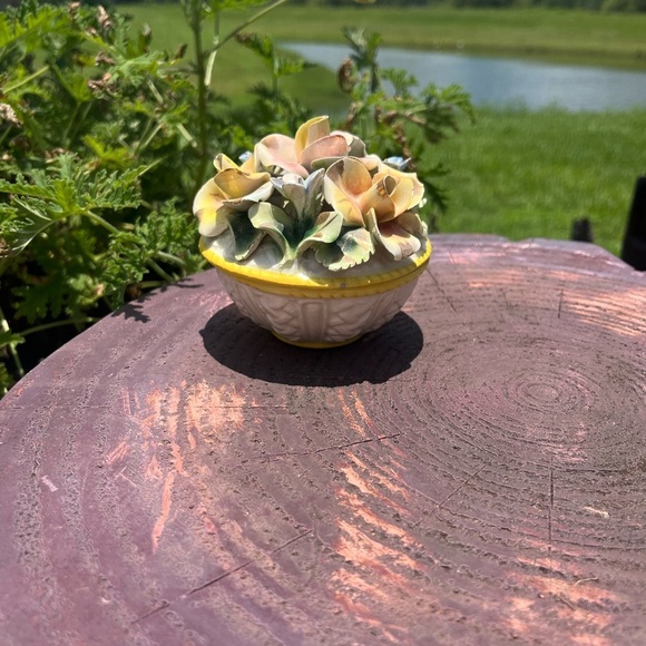 Antique Capodimonte Italy Porcelain Candy Dish/Trinket Dish. - Picture 4 of 16